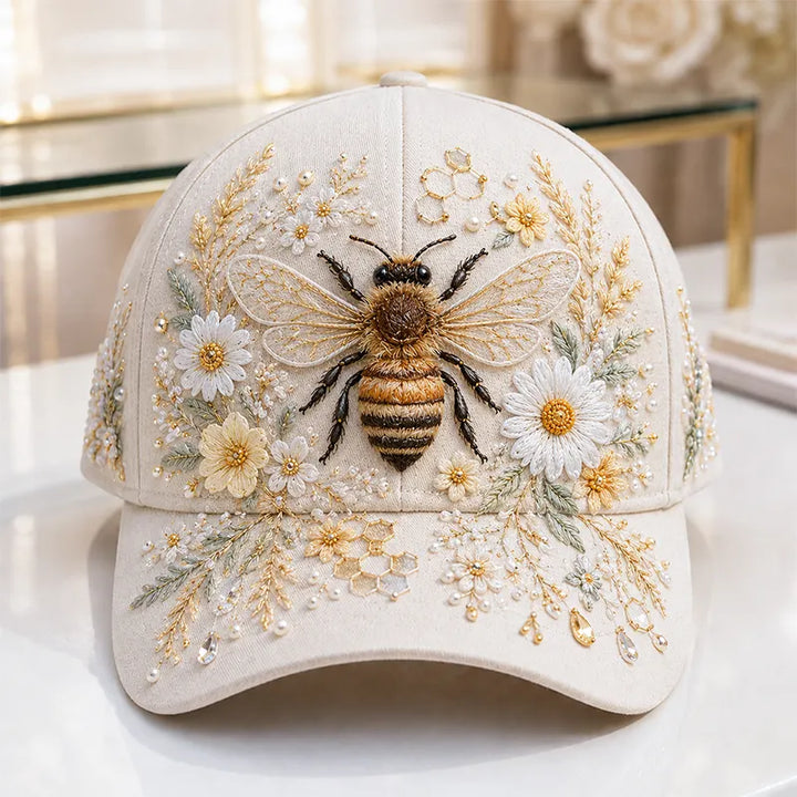Arlena - Casquette à détail floral équestre