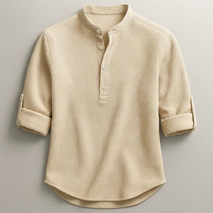 Leorisse - T-shirt Henley texturé