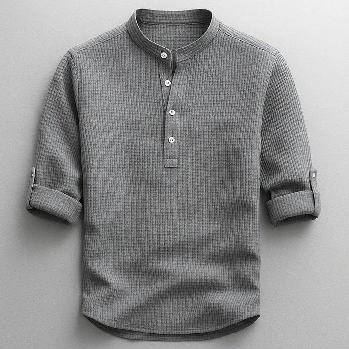 Leorisse - T-shirt Henley texturé