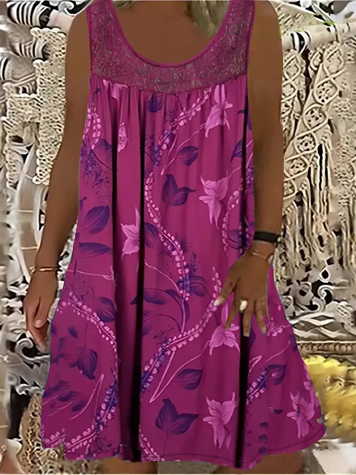 Ariadne - Robe tunique à imprimé floral élégant