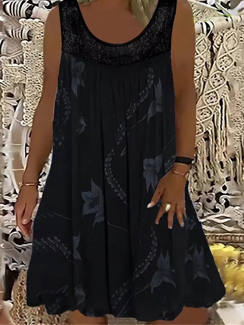 Ariadne - Robe tunique à imprimé floral élégant
