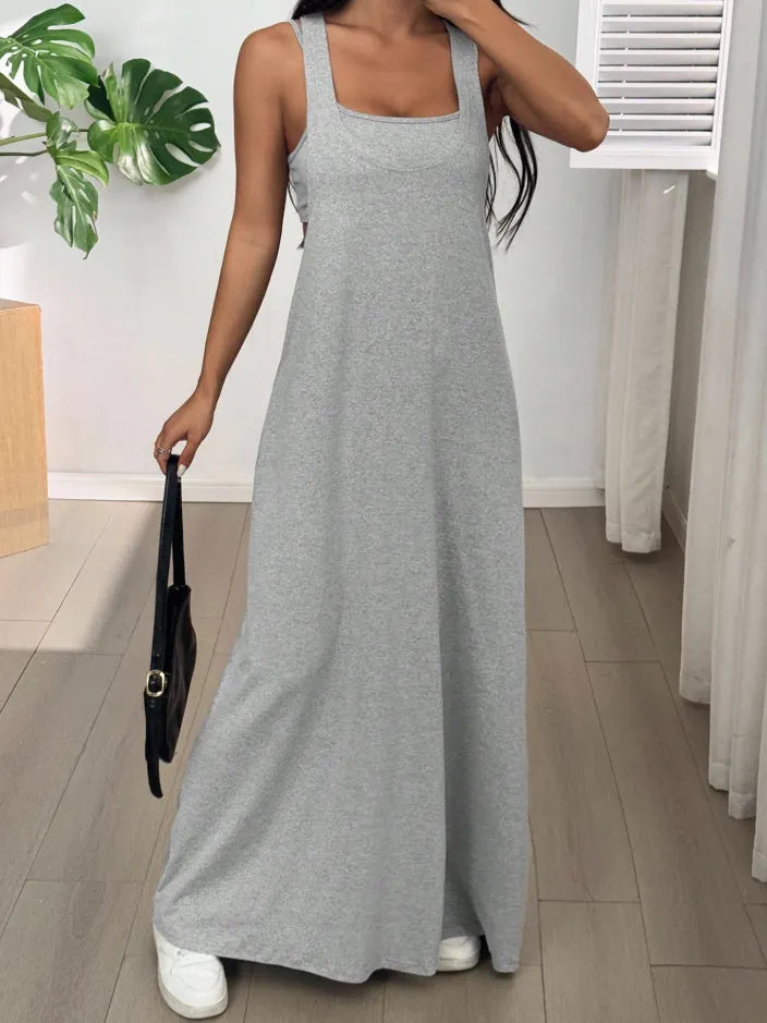 Evania - Ensemble 2 pièces robe longue à effet superposé