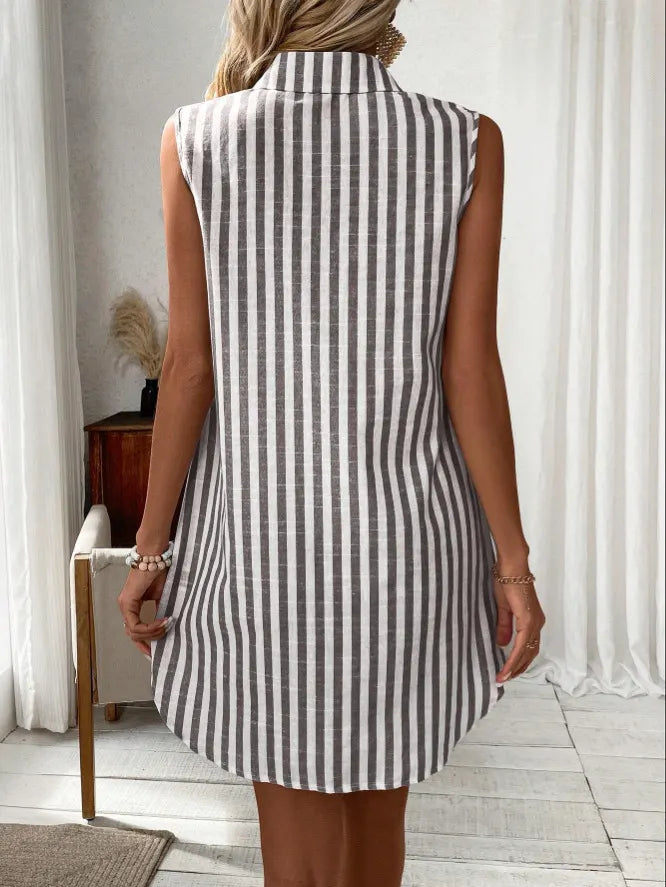 Anora - Robe-chemise à rayures au toucher doux