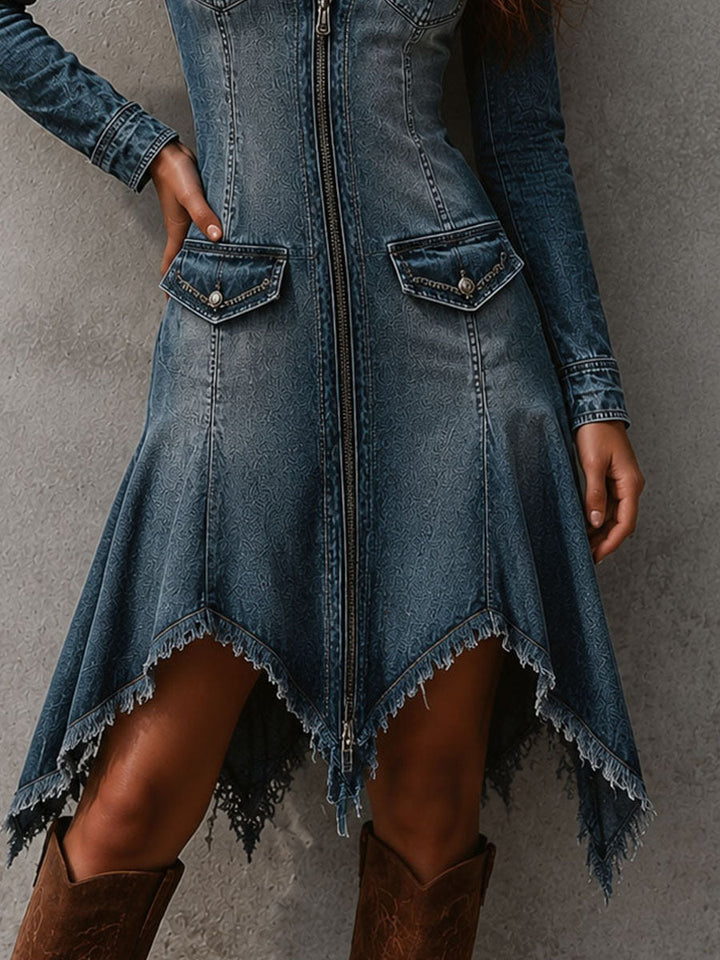 Damarine - Robe midi bohème esprit western haut de gamme