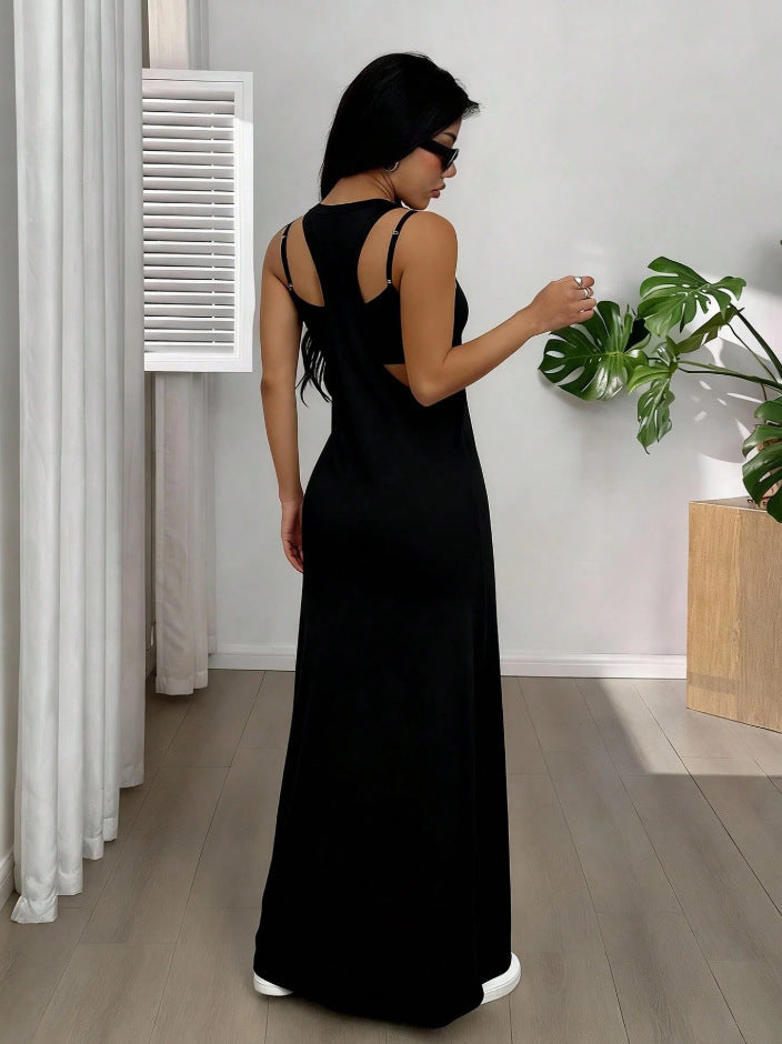 Evania - Ensemble 2 pièces robe longue à effet superposé