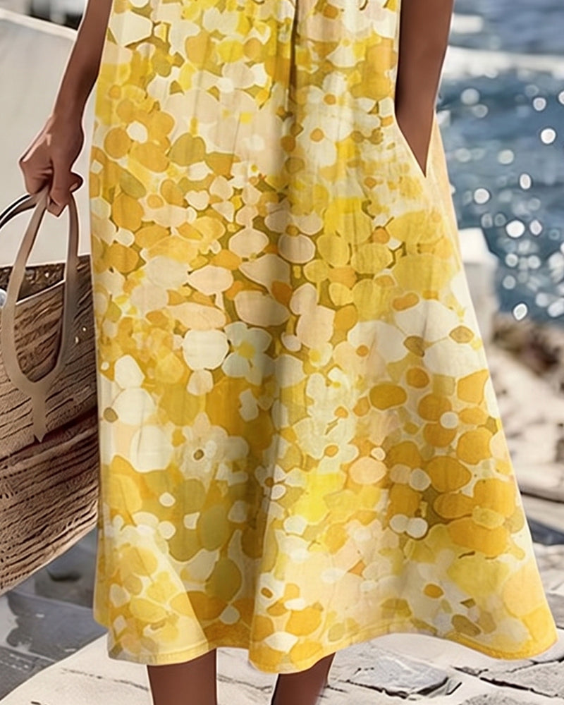 Adria - Robe midi trapèze au toucher doux