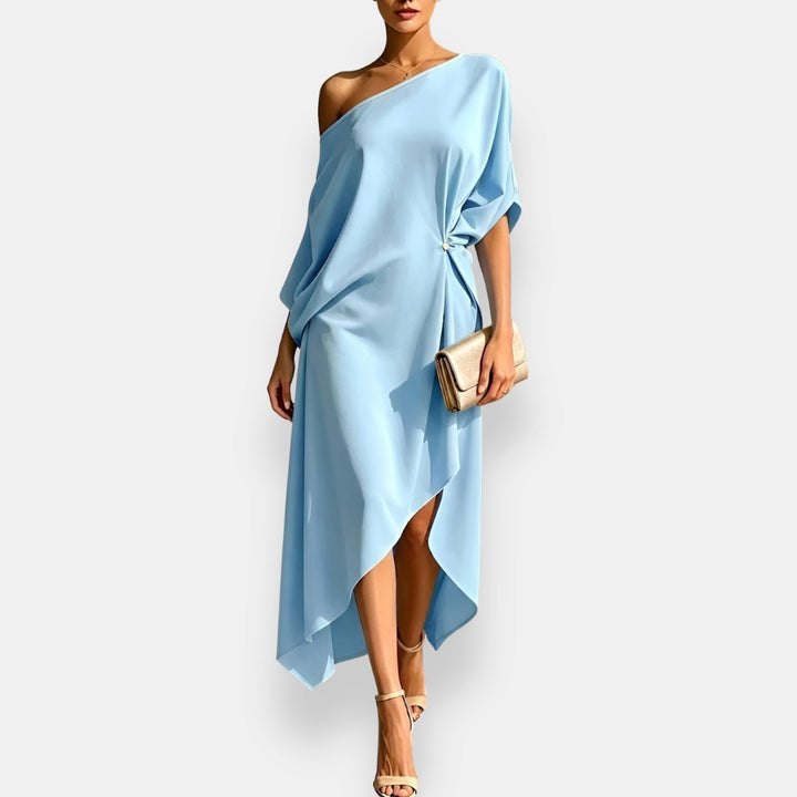 Edwina - Robe de soirée asymétrique et fluide