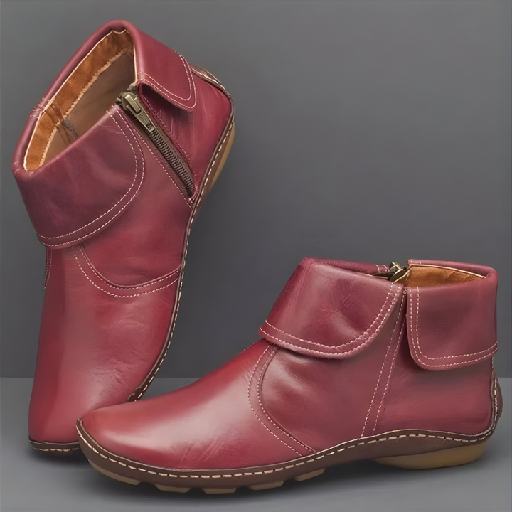 Winona - Bottines en cuir à revers