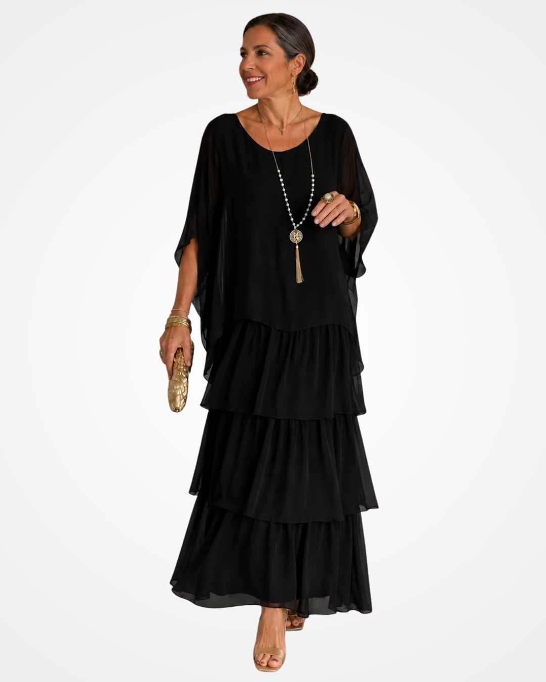 Sylvia - Robe longue fluide au toucher doux