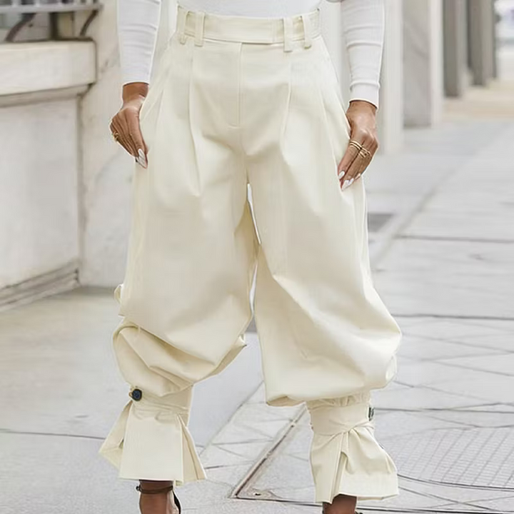 Dianella - Pantalon taille haute à volants