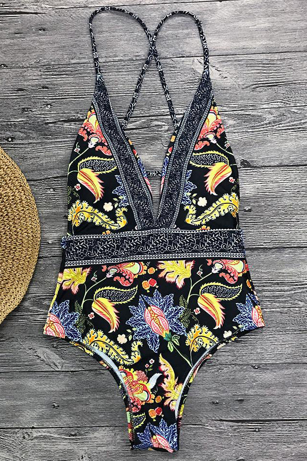 Sereina - Maillot de bain une pièce sculptant à décolleté en V