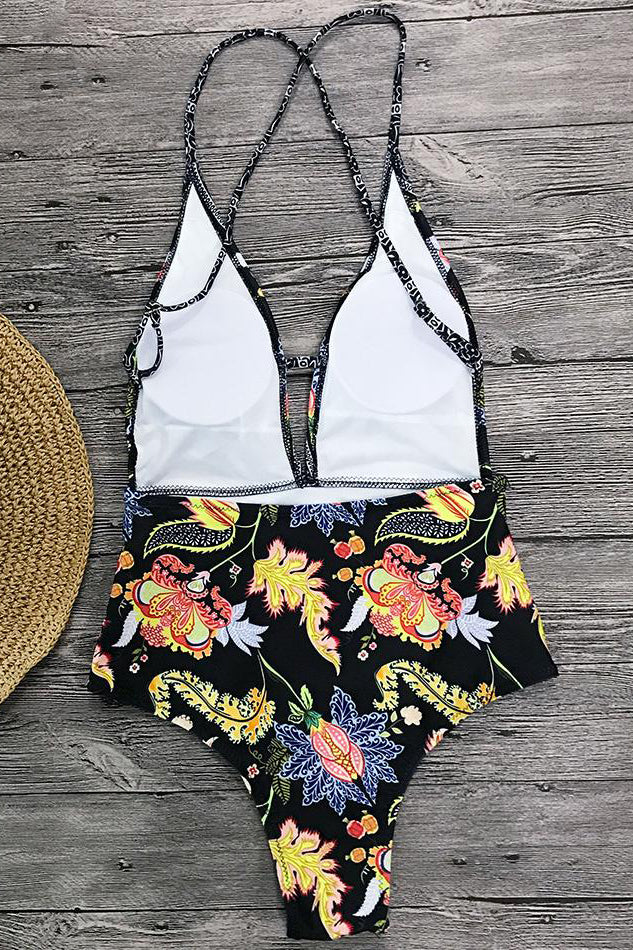 Sereina - Maillot de bain une pièce sculptant à décolleté en V