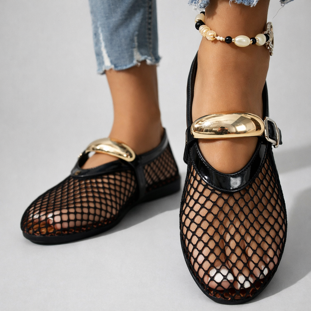 Auberine - Ballerines babies rembourrées