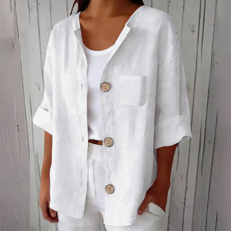 Azelia - Chemise d'été à coupe ample au toucher doux