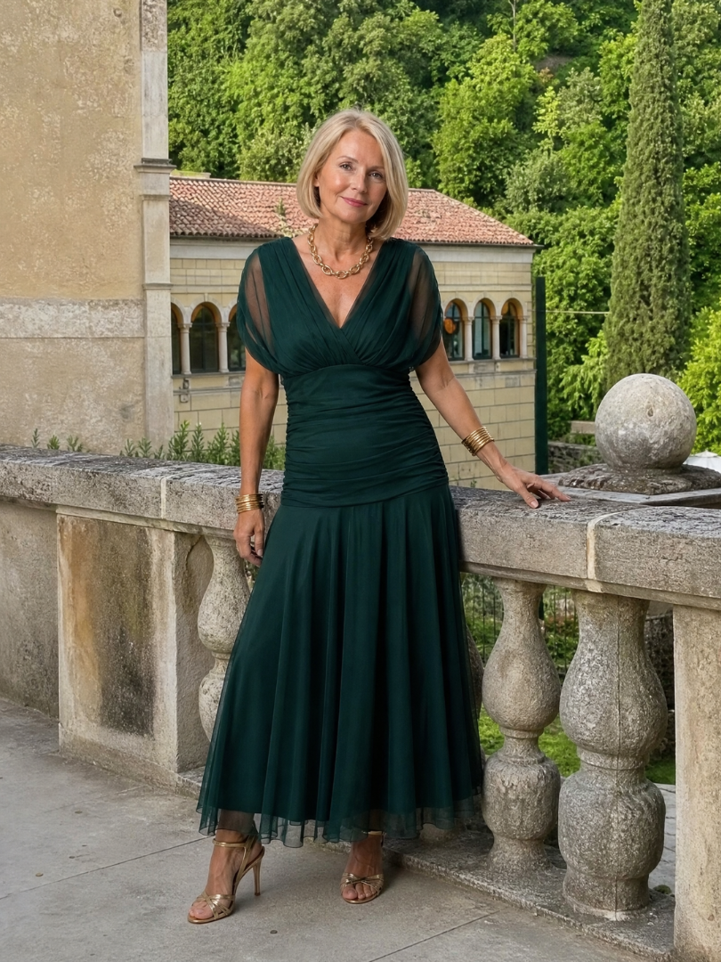 Galatea - Robe midi légère à épaules dénudées