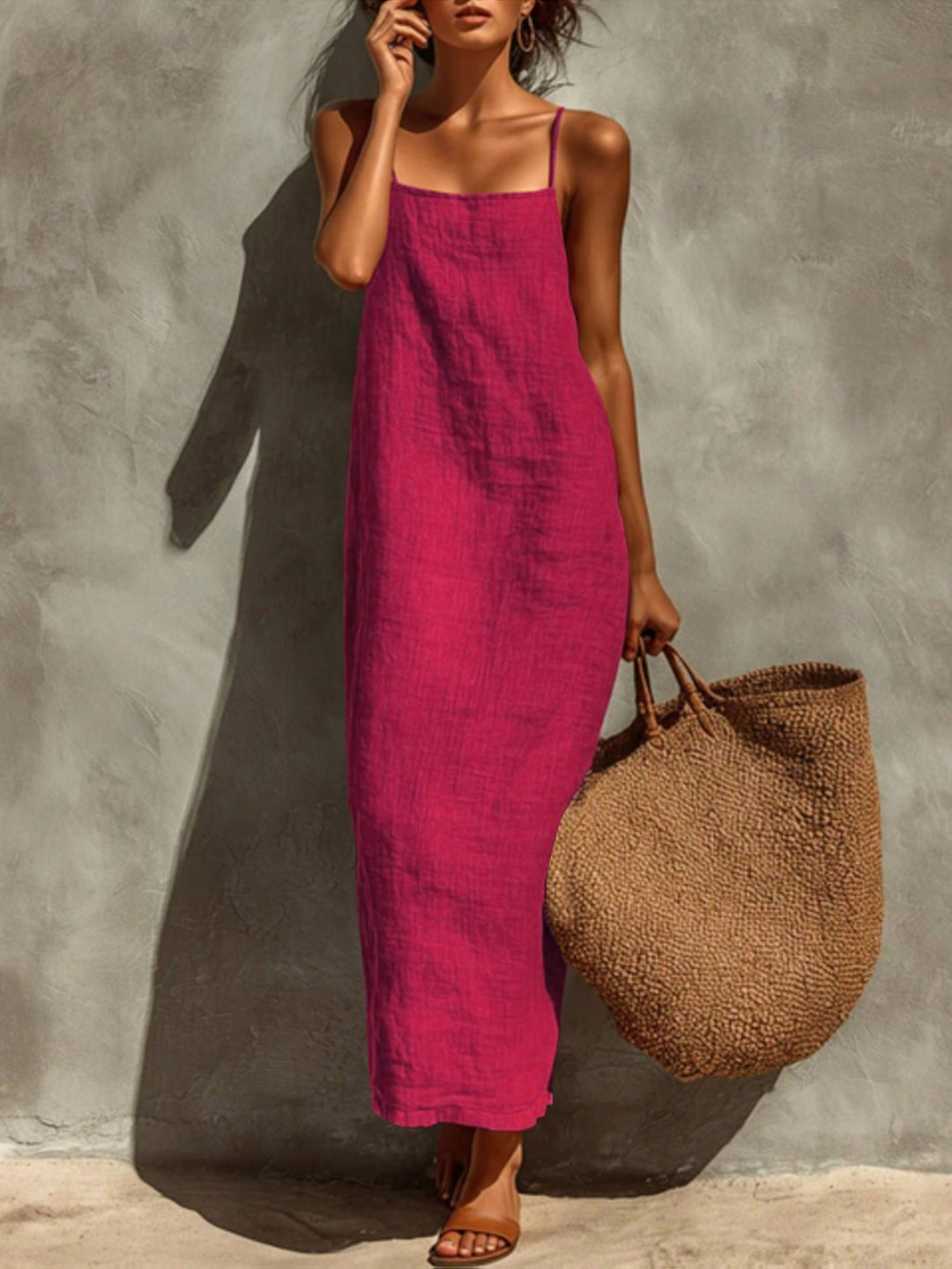 Ismeralda - Robe longue légère à bretelles