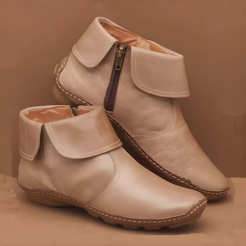 Winona - Bottines en cuir à revers