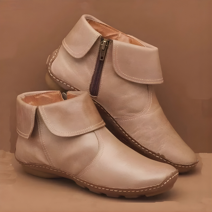 Winona - Bottines en cuir à revers