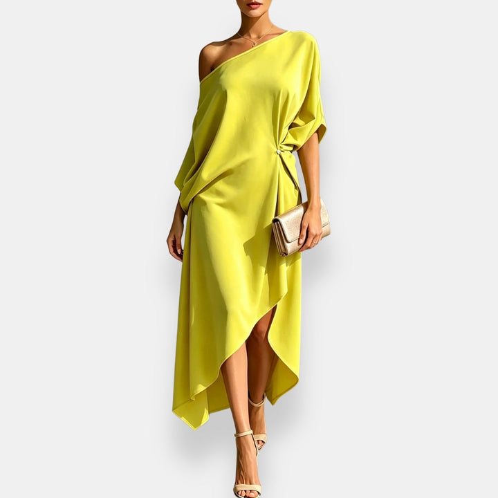 Edwina - Robe de soirée asymétrique et fluide