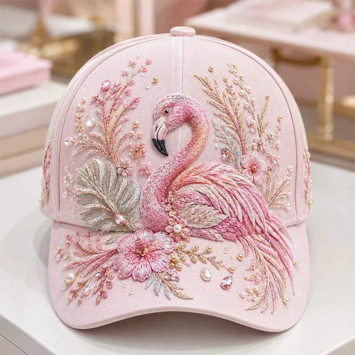 Arlena - Casquette à détail floral équestre