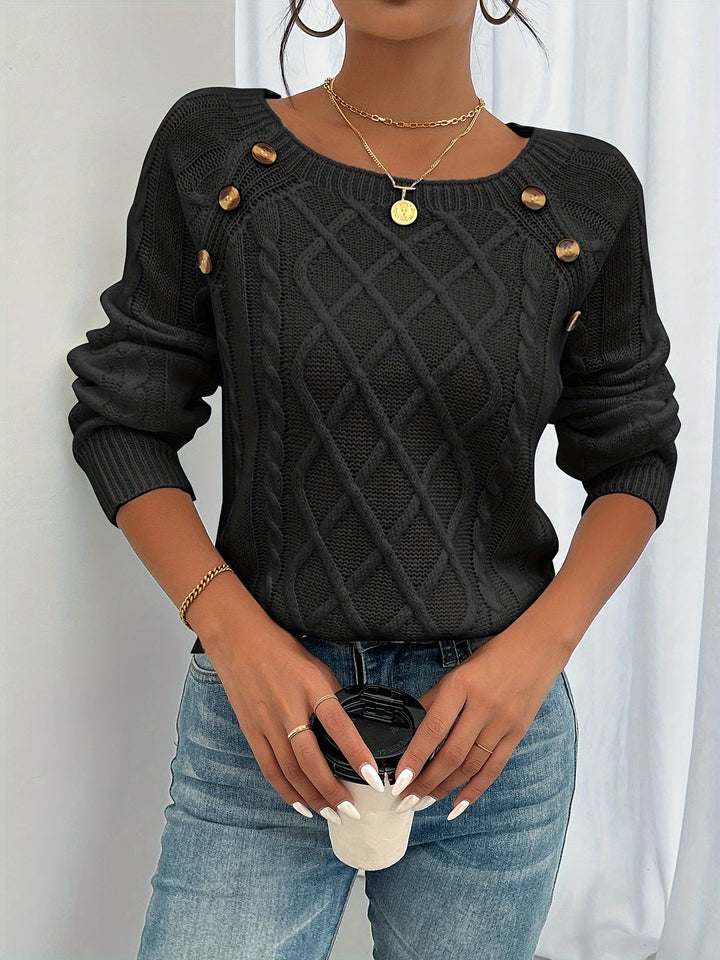 Rosabelle - Pull texturé à boutons