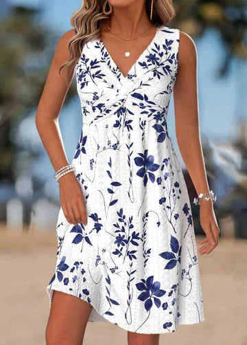 Tilly - Robe trapèze à détail floral