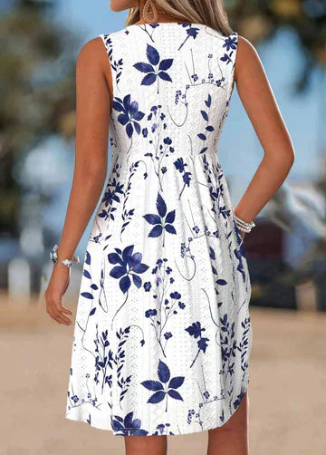 Tilly - Robe trapèze à détail floral