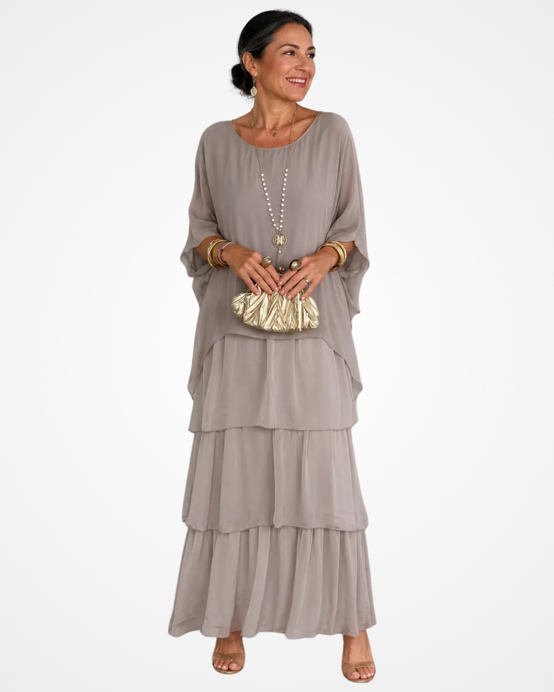 Sylvia - Robe longue fluide au toucher doux