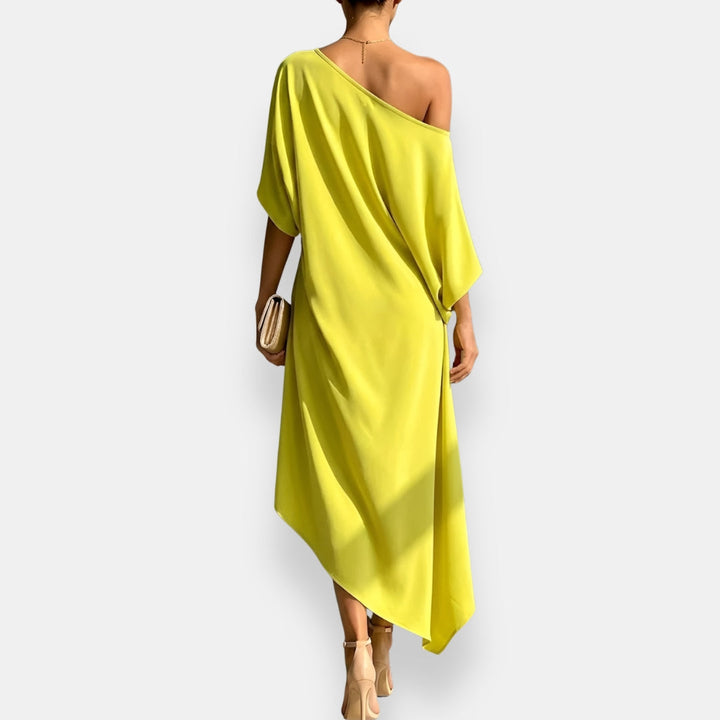 Edwina - Robe de soirée asymétrique et fluide