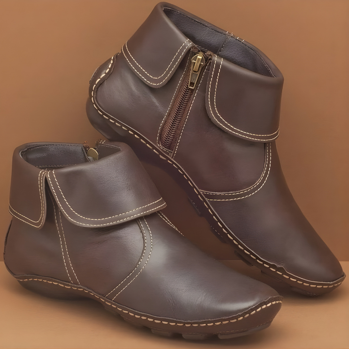 Winona - Bottines en cuir à revers