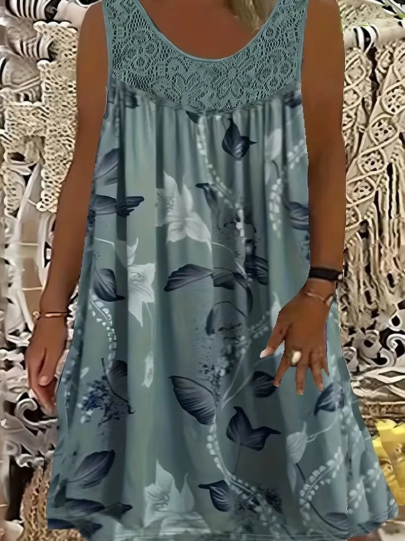 Ariadne - Robe tunique à imprimé floral élégant