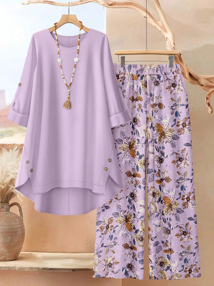 Rosette - Ensemble tunique superposée et aérienne & pantalon ample