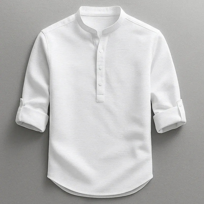 Leorisse - T-shirt Henley texturé