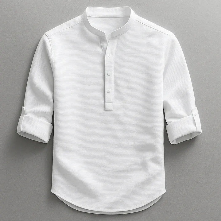Leorisse - T-shirt Henley texturé
