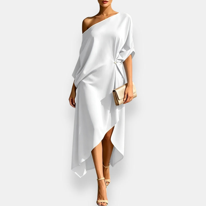 Edwina - Robe de soirée asymétrique et fluide