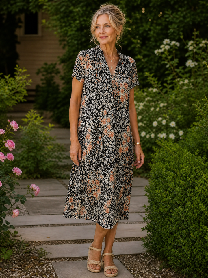 Geneviève - Robe midi fluide