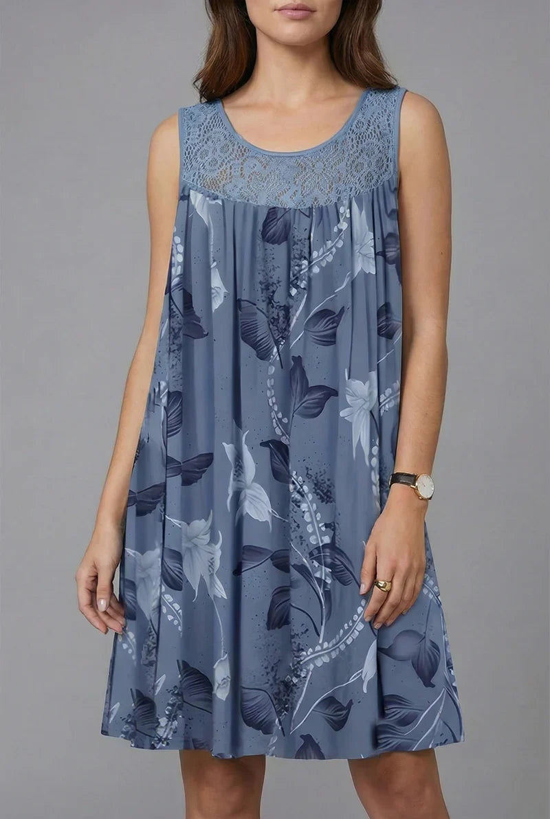 Ariadne - Robe tunique à imprimé floral élégant