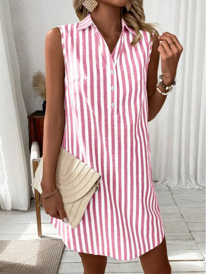 Anora - Robe-chemise à rayures au toucher doux