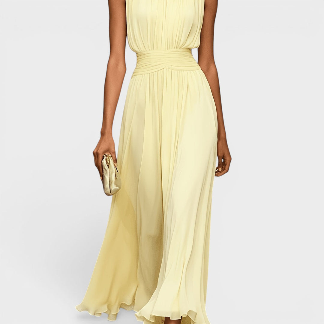 Evadne - Robe midi drapée haut de gamme
