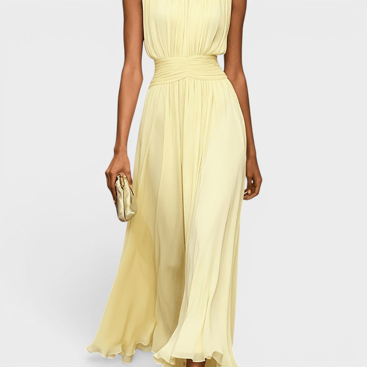 Evadne - Robe midi drapée haut de gamme