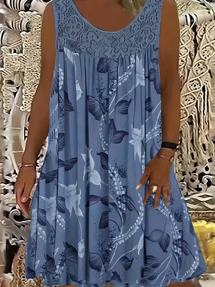 Ariadne - Robe tunique à imprimé floral élégant