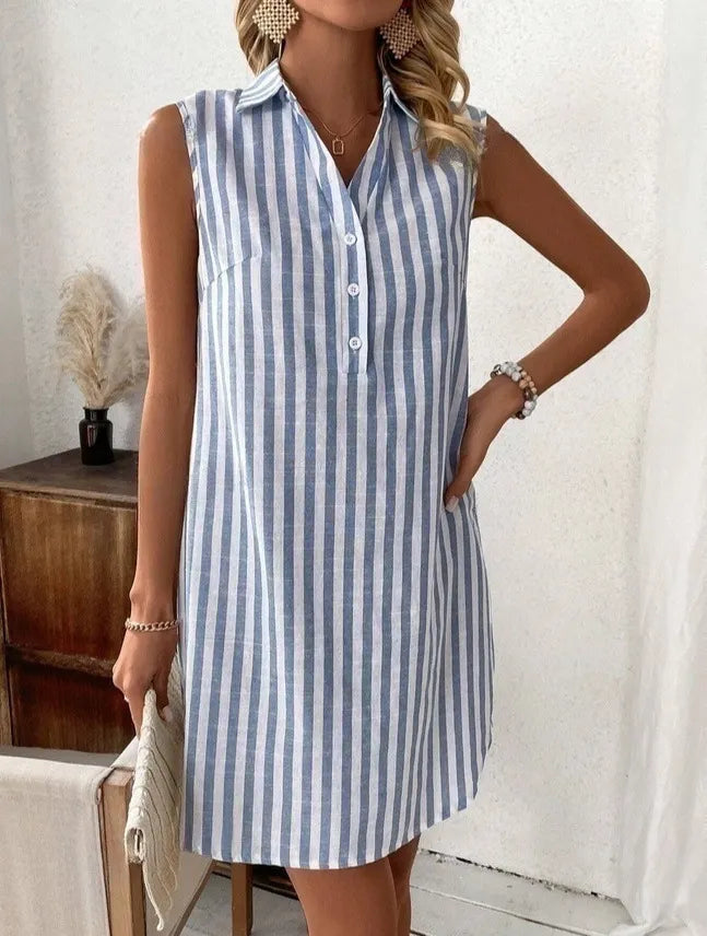 Anora - Robe-chemise à rayures au toucher doux