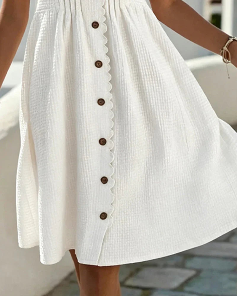 Emmara - Robe patchwork à manches bouffantes haut de gamme