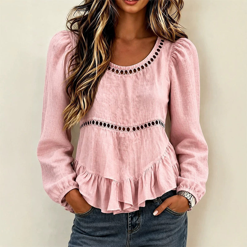 Genevelle - Blouse froncée au toucher doux