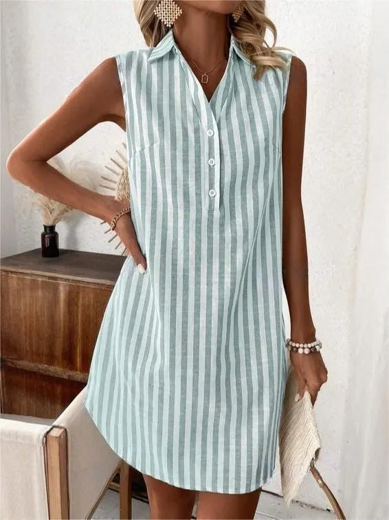 Anora - Robe-chemise à rayures au toucher doux