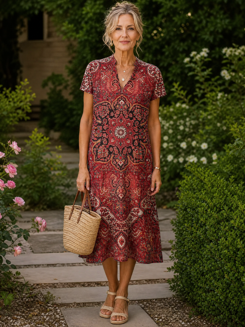 Geneviève - Robe midi fluide