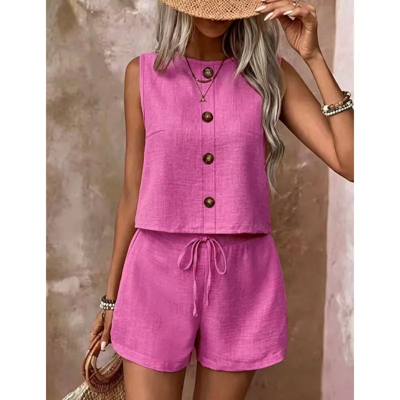 Abilene - Ensemble débardeur texturé et short