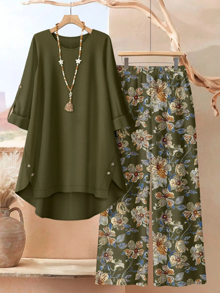 Rosette - Ensemble tunique superposée et aérienne & pantalon ample