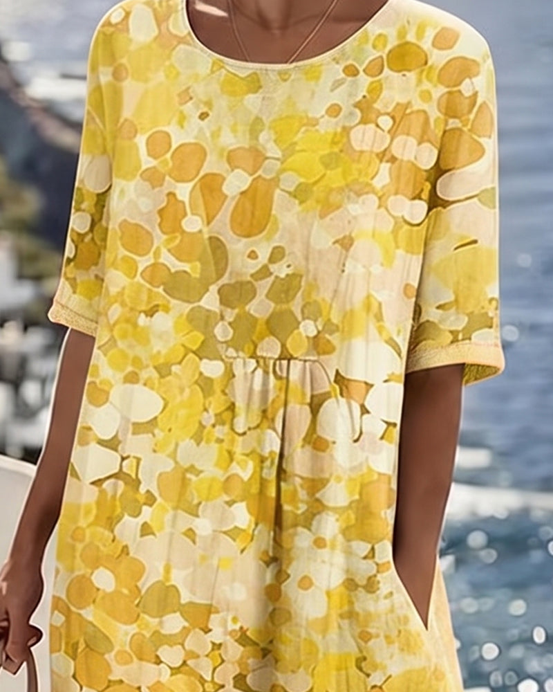 Adria - Robe midi trapèze au toucher doux