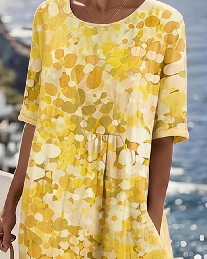 Adria - Robe midi trapèze au toucher doux